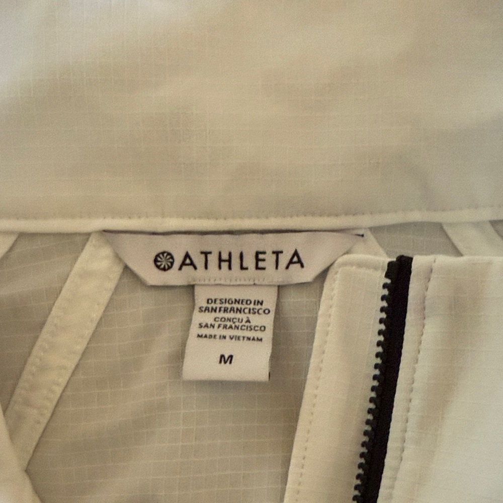 Athleta Cream Zip-Up Jacket